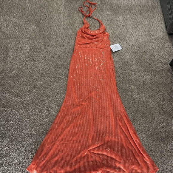 Stella Amour Orange Sequin Dress - Picture 8 of 13